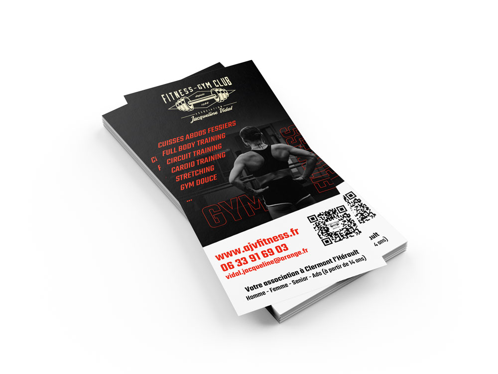 Flyer de l'association AJV Fitness.