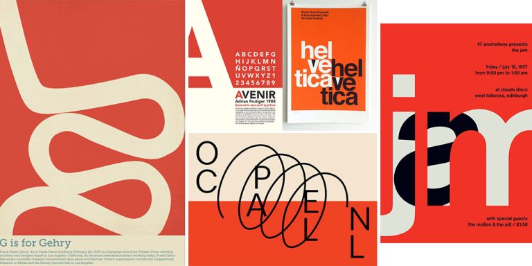 Moodboard de design rouge et crème