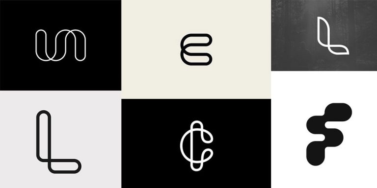Moodboard de logos type monogramme