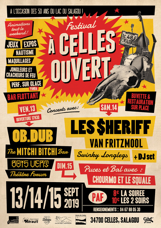Affiche du festival à Celles ouvert.