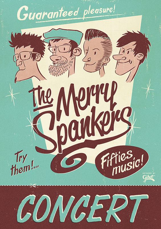 Affiche du groupe The Merry Spankers.