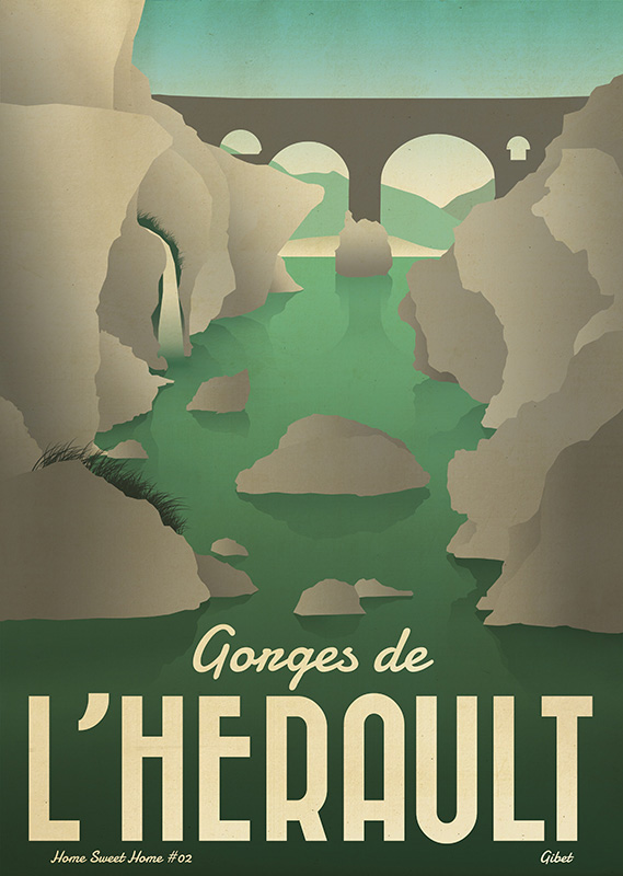 Affiche gorges de l'Hérault.