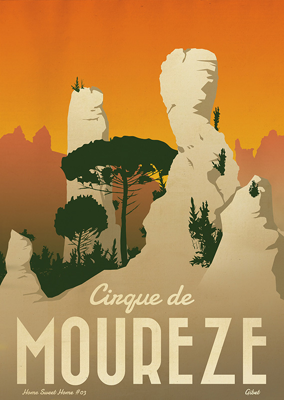 Affiche Mourèze.