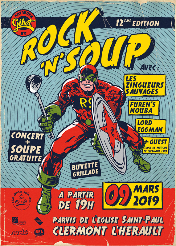 Affiche du concert Rock'n'soup.