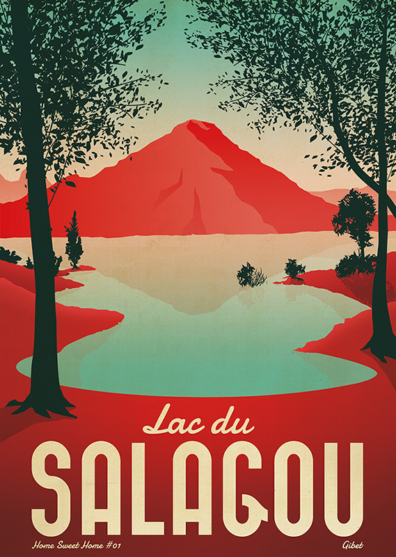 Affiche du Lac du Salagou.