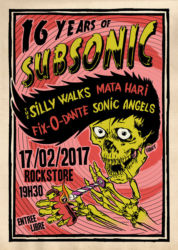 Affiche du concert anniversaire du Subsonic.