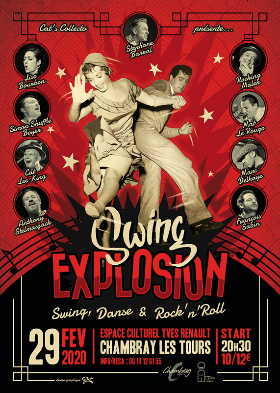 Affiche du concert Swing Explosion.
