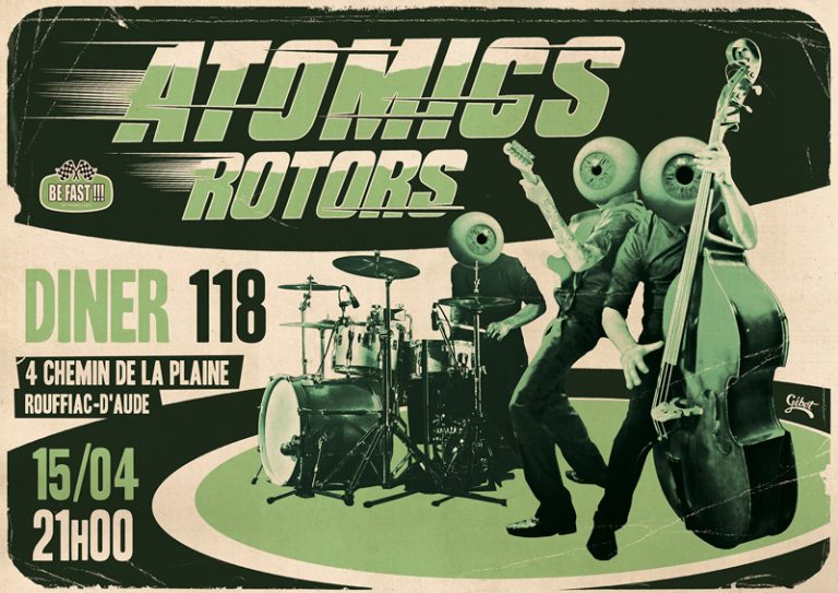Affiche du groupe ATOMICS ROTORS.