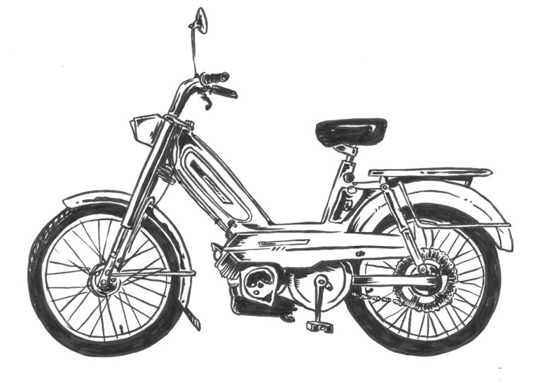 Dessin d'une Peugeot 103.