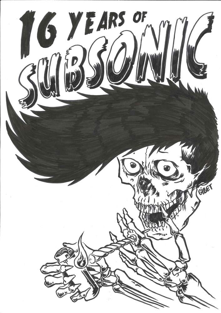 Dessin pour l'affiche anniversaire du Subsonic de Montpellier.