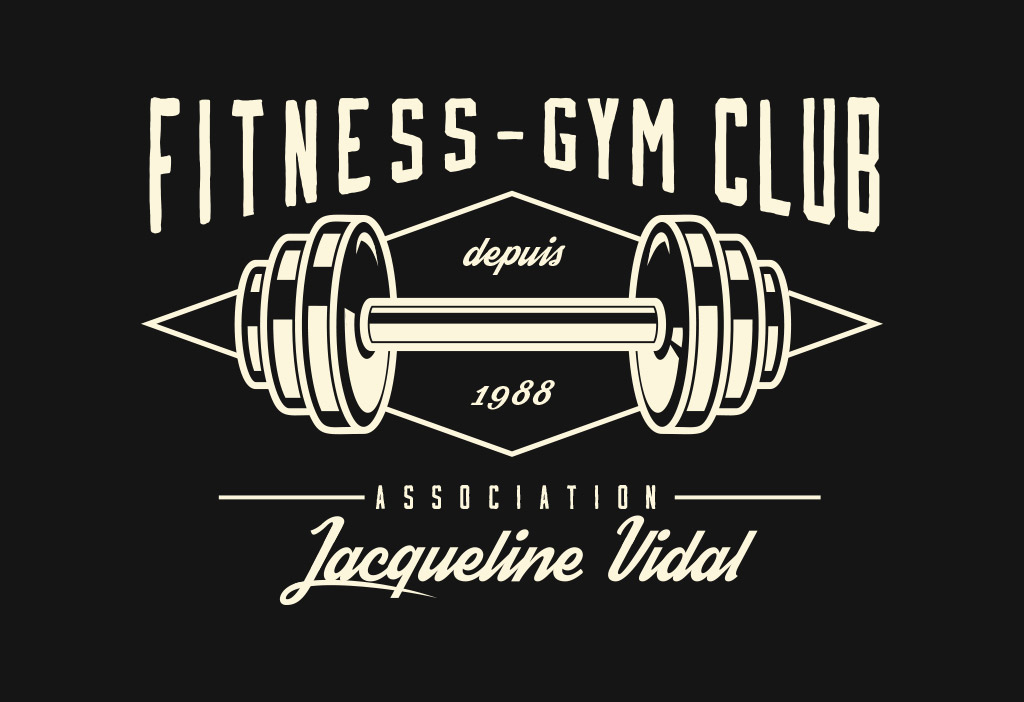 Logo de l'association AJV Fitness sur fond noir.